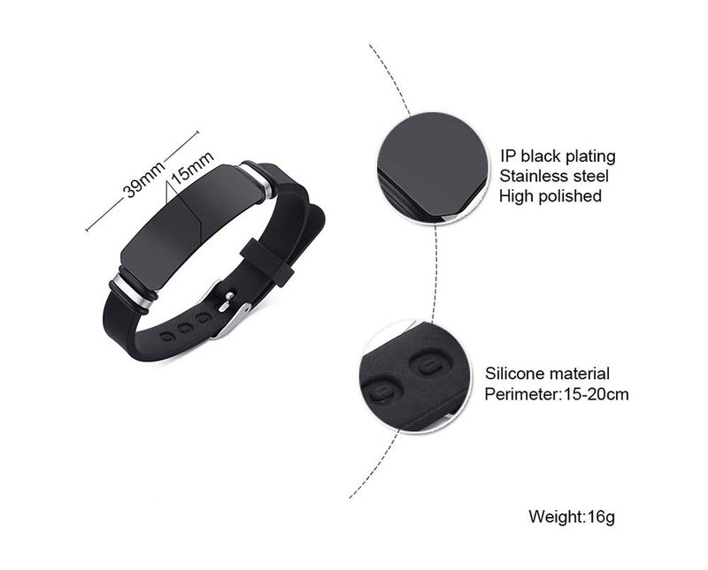 VNOX Joshua 1:9 Religious Inspirational Bible Quote Personalized Silicone Watch Bands Bracelet Motivational Encouragement ID Bracelets for Men Son - Image 2